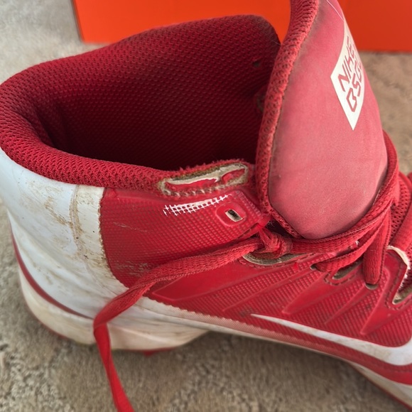 Nike Red Athletic Shoes with Molded Cleats - Picture 7 of 7